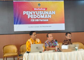 Workshop Internasional Review Pedoman FEBI, 26–27 November 2025, momen penyelesaian tiga dokumen strategis kelembagaan untuk penguatan mutu akademik dan tata kelola fakultas.