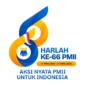 Logo harlah PMII ke-66 dengan desain angka dan warna simbolis organisasi