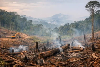 Gambaran krisis lingkungan global akibat deforestasi dan perubahan ekosistem alami