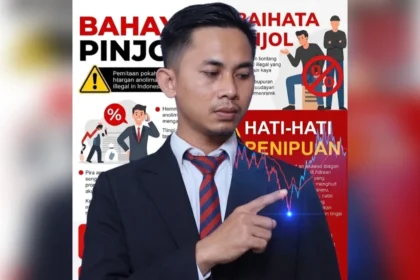 Ilustrasi peningkatan pinjol ilegal Indonesia dan dampaknya pada ekonomi masyarakat