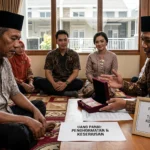 Suasana pertemuan keluarga dalam proses negosiasi uang panai yang menunjukkan keseimbangan antara tradisi dan kemampuan ekonomi.