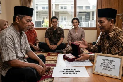 Suasana pertemuan keluarga dalam proses negosiasi uang panai yang menunjukkan keseimbangan antara tradisi dan kemampuan ekonomi.