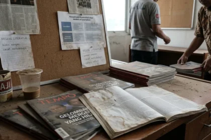 Ilustrasi majalah Tempo menyoroti kritik jurnalisme Tempo terkait kemarau epistemik dalam laporan politik