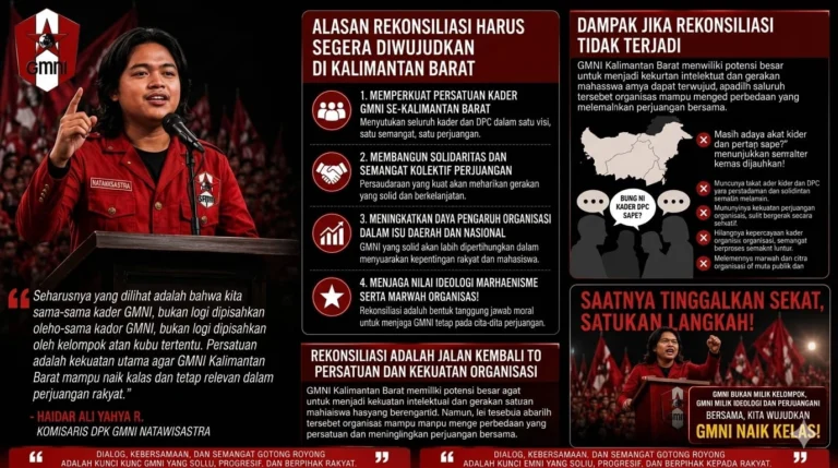 Rekonsiliasi GMNI Kalbar disuarakan untuk memperkuat persatuan dan soliditas kader