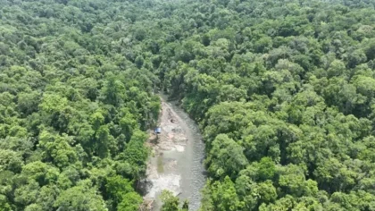Tambang Ilegal Jayapura terlihat menyebabkan penyempitan aliran Kali Jaifuri