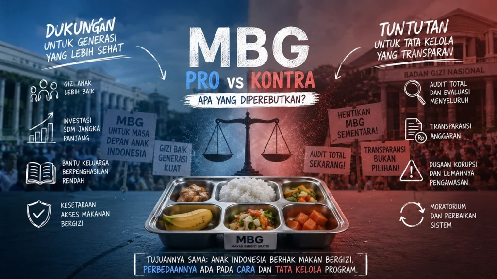 Dua gelombang demonstrasi memperlihatkan pandangan berbeda terhadap pelaksanaan program MBG nasional