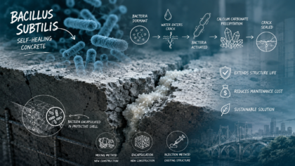 Bakteri Bacillus subtilis dalam Self-Healing Concrete