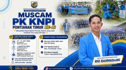 Pengurus menggelar Muscam KNPI Pontianak Timur untuk mendorong regenerasi dan kepemimpinan pemuda yang inovatif.