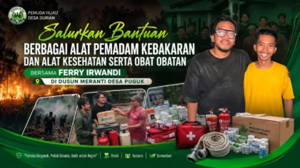 Bantuan Karhutla disalurkan kepada masyarakat terdampak di Dusun Meranti Desa Puguk